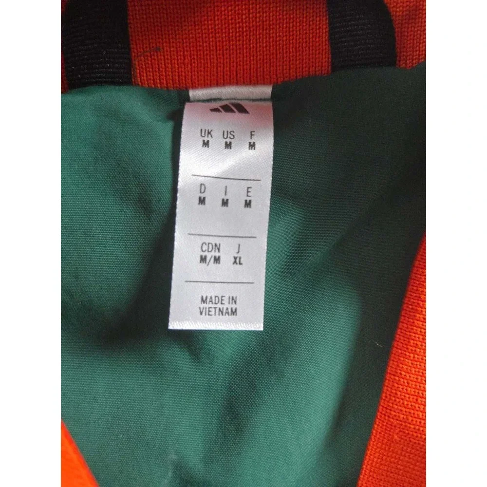 Adidas Miami Hurricanes Canes Coaches Jacket Mens Medium Green JM9976 NWT